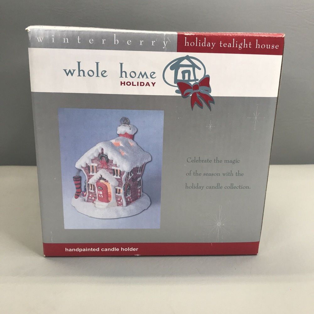 Sears Whole Home Holiday Winterberry Gingerbread House Tealight M81355